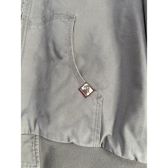 Dri Duck Canvas Work Coat Mens 2XL XXL Hooded Insulated Chore Jacket Work Logo - Picture 10 of 10